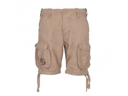 Kraťasy AIRBORNE VINTAGE KHAKI  + Doprava zdarma na další nákup