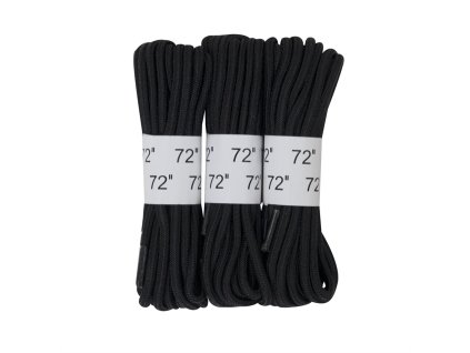 Tkaničky do bot 180cm / 72" ČERNÉ sada 3 párů