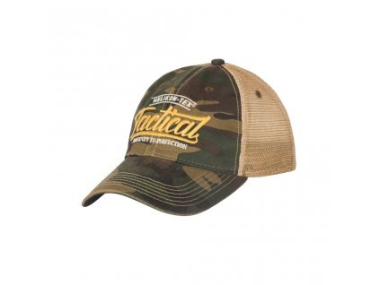 Čepice TRUCKER TACTICAL síťovaná US WOODLAND/KHAKI