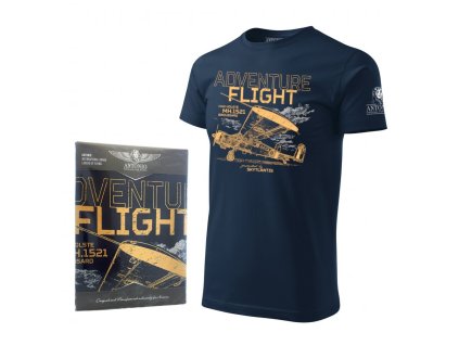Triko ADVENTURE FLIGHT MODRÉ (velikost L)