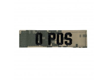 Nášivka krevní skupina 0 POS VELCRO ACU DIGITAL