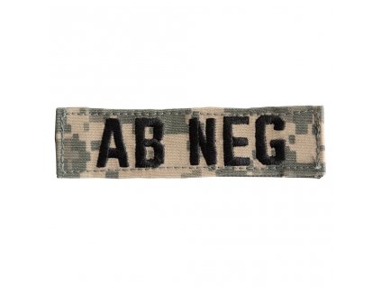 Nášivka krevní skupina AB NEG VELCRO ACU DIGITAL
