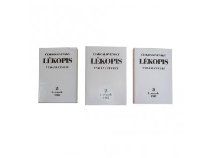 Československý LÉKOPIS vydání čtvrté rok 1987 sada 3 svazky