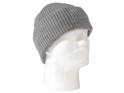 Čepice pletená AKRYL US ŠEDÁ