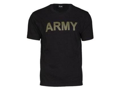 Triko krátký rukáv s nápisem ARMY ČERNÉ (velikost 3XL)