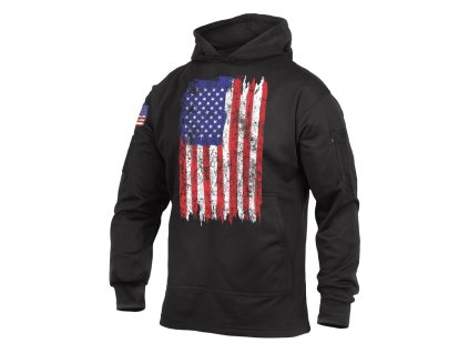 Mikina CONCEALED CARRY s kapucí US vlajka BAREVNÁ (velikost 3XL)
