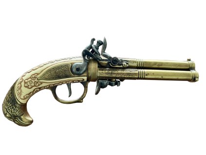 Tříhlavňová pistole Kolser - AUGSBURG 1775