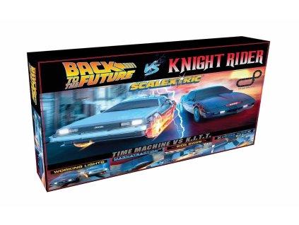 Autodráha SCALEXTRIC C1431P - Back to the Future vs Knight Rider Race Set (1:32)
