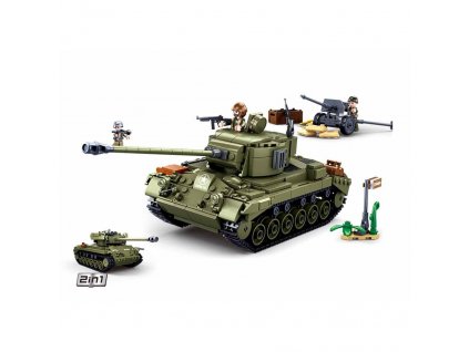 Stavebnice STŘEDNÍ TANK M26 PERSHING 2v1