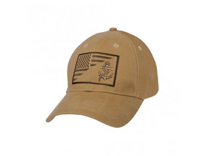 Čepice s vyšitým znakem US NAVY a US vlajky COYOTE