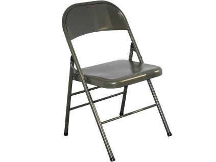Židle plechová US model skládací ZELENÁ