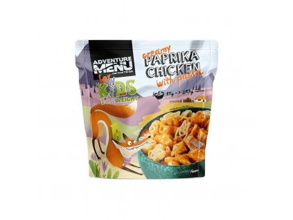 Kuře na paprice s těstovinami PORCE 85g/250g - dětské dehydrované hotové jídlo