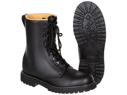 Boty BW bojové kožené ČERNÉ (velikost 37)