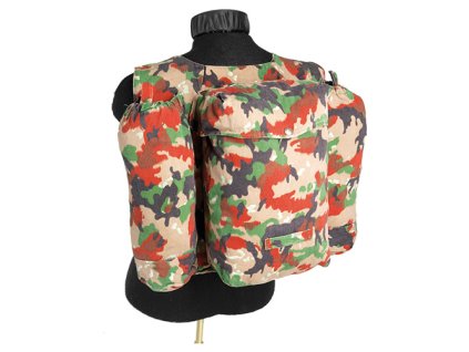 Batoh švýcarský M70 maskovaný k bundě SCHWEIZ TARN použitý