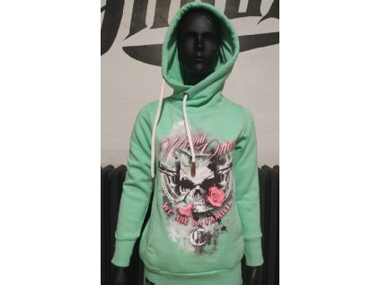 Mafia & Crime Dámská mikina M&C La Familia mint (Velikost XS)