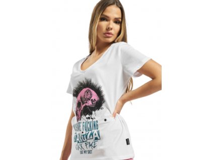Dámské triko Yakuza Massive V Neck GSB 16125 white (Velikost S)