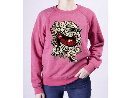 BLACK HEART Dámská Mikina BLACK HART ROCKABILLY (Velikost S)