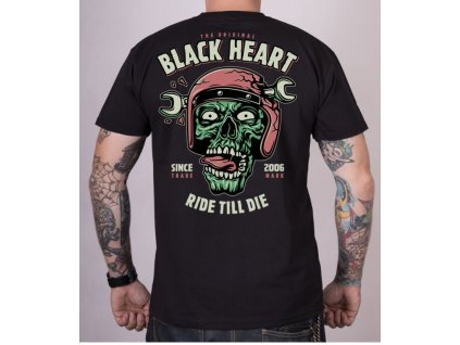 Pánské triko Black Heart RIDE TILL DIE (Velikost M)