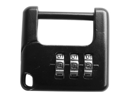 Zámek ČÍSELNÝ třímístný malý ČERNÝ