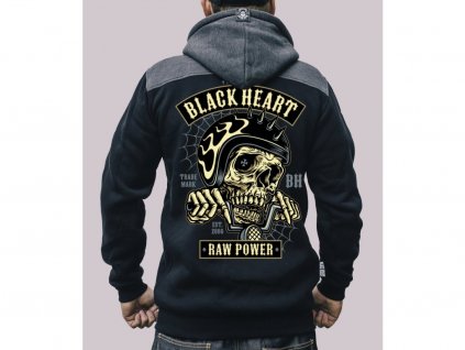 Pánská Mikina BLACK HEART RAW POWER (Velikost M)