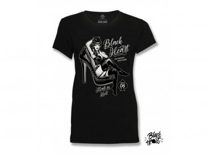 Dámské Triko BLACK HEART FETISH (Velikost S)