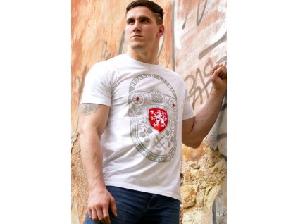 Radical Wear pánské triko Hrdá Buď Čechie bílá (Velikost M)