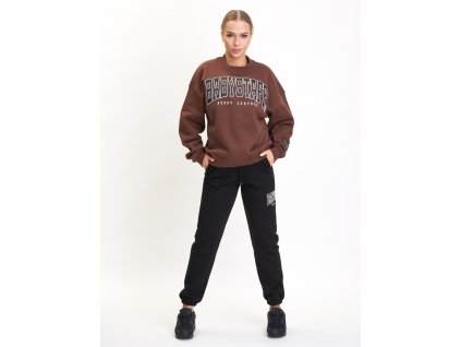 Dámská mikina Babystaff College Oversize brown (Velikost S)