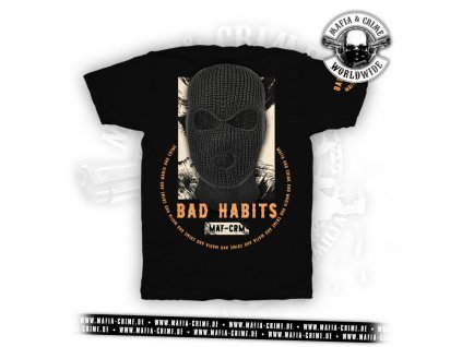 Pánské triko Mafia & Crime Bad Habits Boys black (Velikost M)