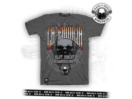 Pánské triko Mafia & Crime La Familia Boys grey (Velikost M)