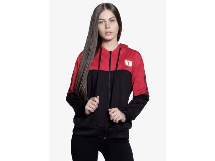 Double Red Dámská mikina s kapucí HARDCO™ Black/Red  + Doprava zdarma na další nákup