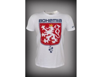 Česká krev Pánské triko - BOHEMIA znak bílé (Velikost XL)