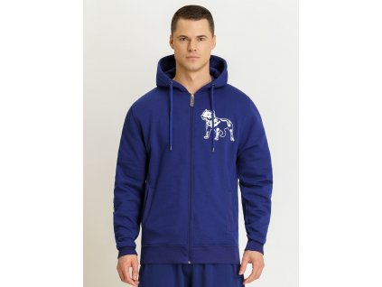 Pánská Mikina Amstaff Logo 2.0 Ziphoodie blue/white  + Doprava zdarma na další nákup