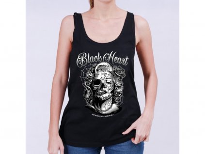 Dámské Tílko BLACK HEART DIRTY QUEEN (Velikost S)
