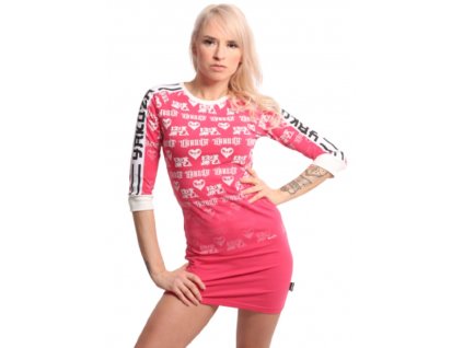Yakuza dámské šaty Logo Love GKB 18123 azalea (Velikost XXL)