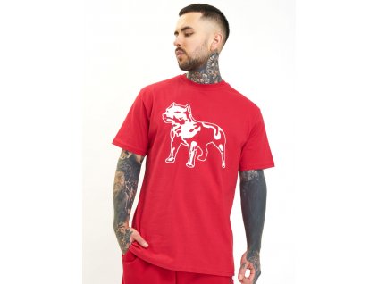 Pánské triko Amstaff Logo 2.0 - red/white