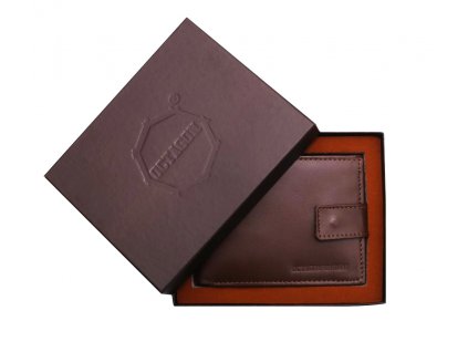 Kožená peněženka Octagon Fightwear Horizontal brown
