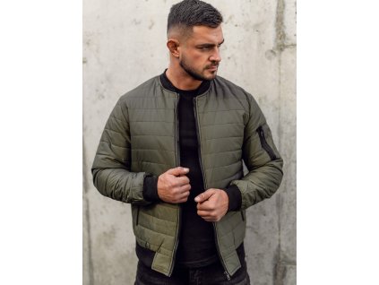 Pánský prošívaný bomber Bolf Khaki