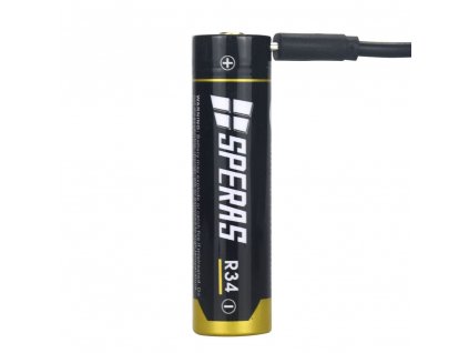 Baterie dobíjecí R34 3400 mAh micro USB typ 18650