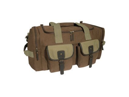 Taška cestovní LONG JOURNEY plátěná HNĚDÁ  + Doprava zdarma na další nákup