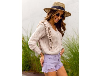 Stylové dámské džínové kraťasy Bolf fialová (Velikost XS)