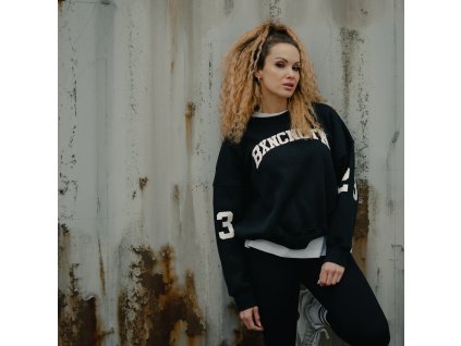 Dámská mikina Oversize LABEL23 BXNCNCTN black (Velikost XS)