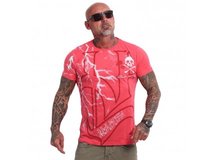 Pánské triko Yakuza Thunder TSB22012 geranium (Velikost M)