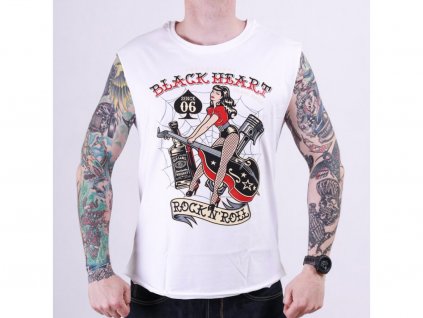 Pánské triko bez Rukávu BLACK HEART Rockabilly Queen (Velikost M)