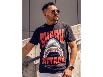Pánské triko Bolf Shark Attack Black
