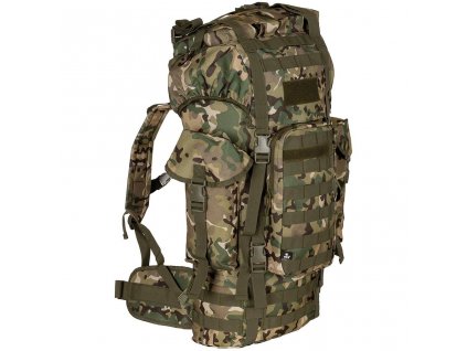 Batoh bojový MOLLE 65l polstrovaný + ALU výztuha OPERATION CAMO  + Doprava zdarma na další nákup