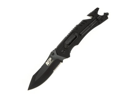 Nůž zavírací 1100079 M&P kombinované ostří blistr ČERNÝ