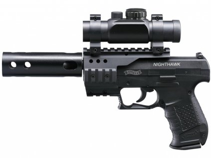 Vzduchová pistole Umarex Walther Night Hawk černá 4,5mm  + Sada bombiček CO2 ULTRAIR CARE KIT 12g ASG 10ks