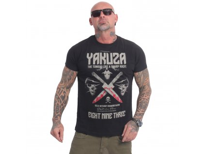 Pánské triko Yakuza Sharp Knife TSB 22006 Black