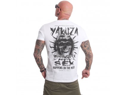 Pánské triko Yakuza Mind TSB 22005 White (Velikost 5XL)