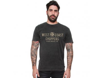 Pánské triko West Coast Choppers WCC EAGLE VINTAGE TEE - BLACK (Velikost M)